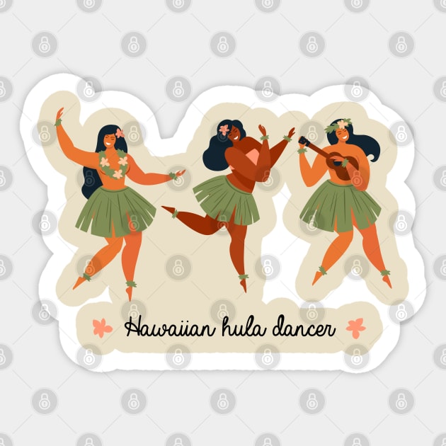 Hawaii Girls Dancing Hula Sticker by TomCage